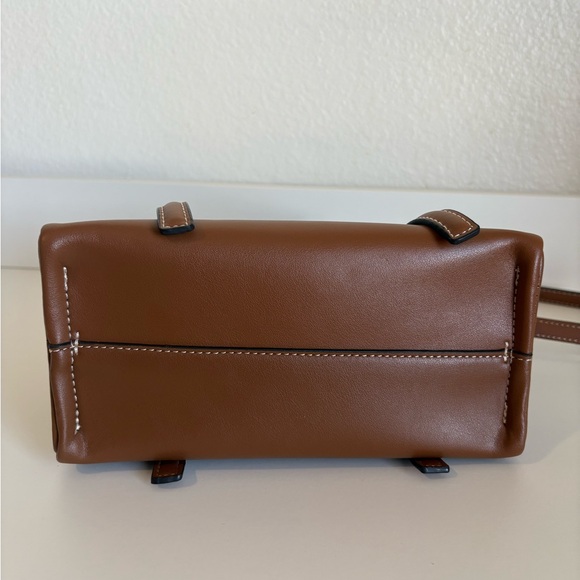 Zara Mini Shopper Tote in Dark Tan - Picture 5 of 10